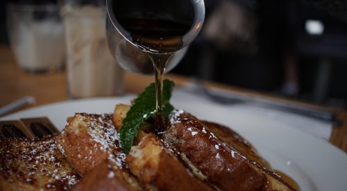French toast with syrup